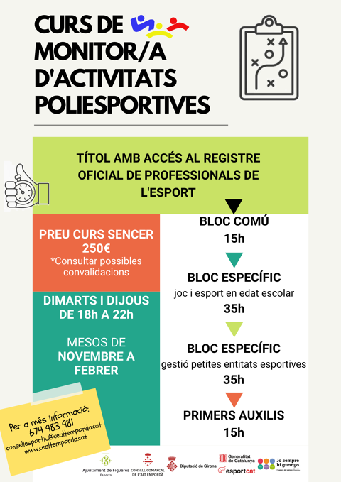 FORMACIÓ MONITOR/A D'ACTIVITATS ESPORTIVES