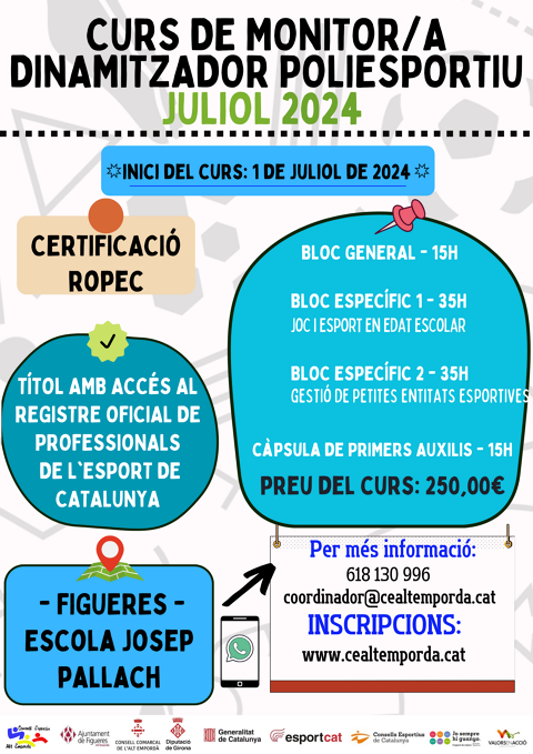 FORMACIÓ MONITOR/A DINAMITZADOR POLIESPORTIU 2023-2024