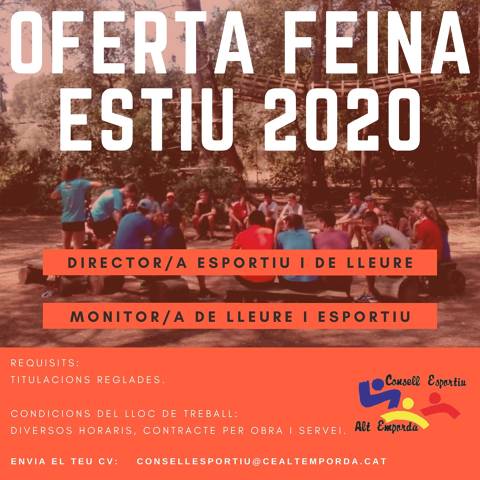 OFERTA DE FEINA ESTIU 2020