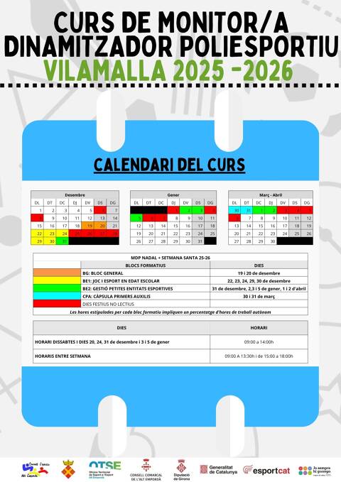 CURS DE MONITOR/A DINAMITZADOR POLIESPORTIU 2025-2026
