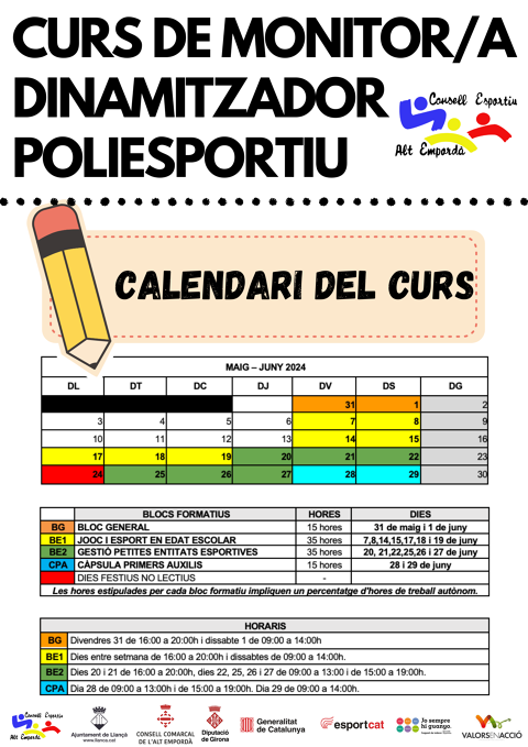 FORMACIÓ MONITOR/A DINAMITZADOR POLIESPORTIU 2023-2024