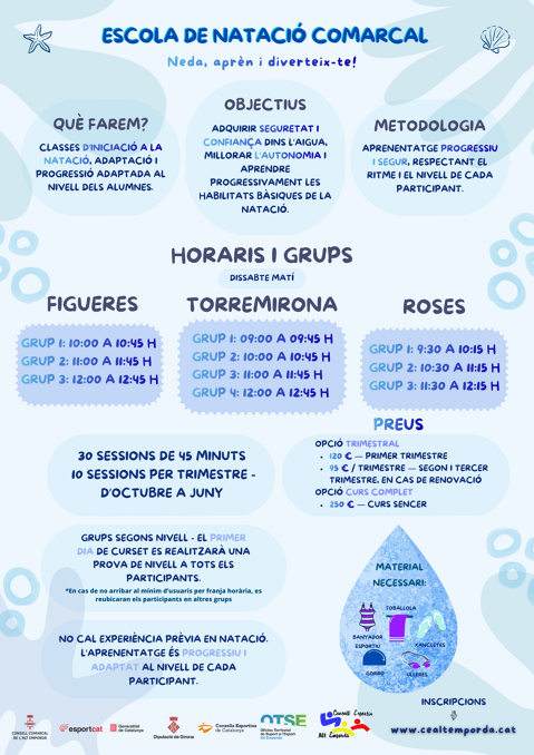 ESCOLA DE NATACIÓ COMARCAL CURS 2026-2027