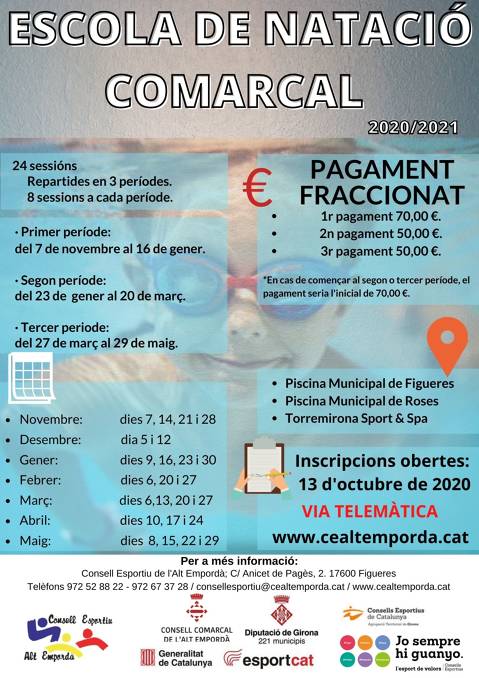 ESCOLA DE NATACIÓ COMARCAL 2020-2021