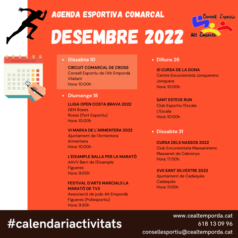 AGENDA ESPORTIVA COMARCAL 2025
