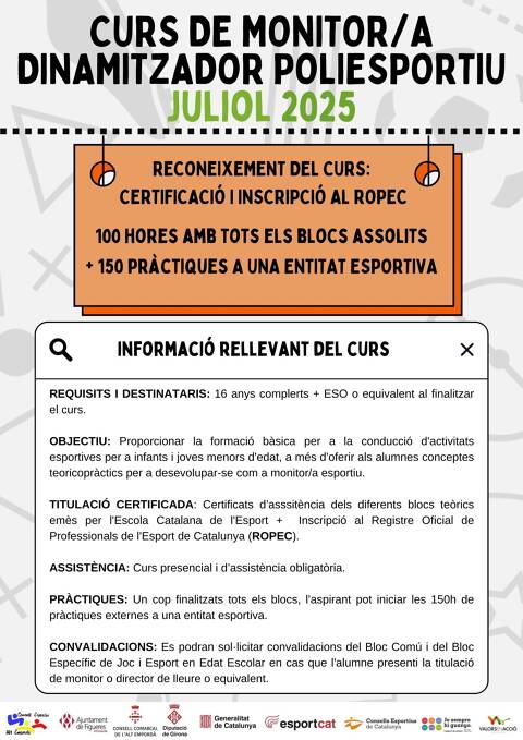 FORMACIÓ MONITOR/A DINAMITZADOR POLIESPORTIU 2024-2025