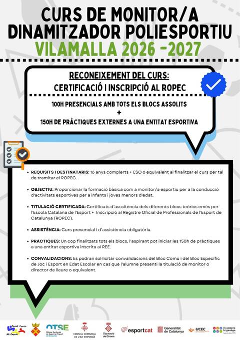 CURS DE MONITOR/A DINAMITZADOR POLIESPORTIU 26-27