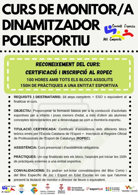 FORMACIÓ MONITOR/A DINAMITZADOR POLIESPORTIU 2024-2025