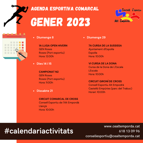 AGENDA ESPORTIVA COMARCAL 2024