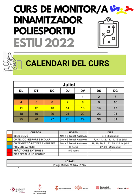 FORMACIÓ MONITOR DINAMITZADOR POLIESPORTIU - ESTIU 2022