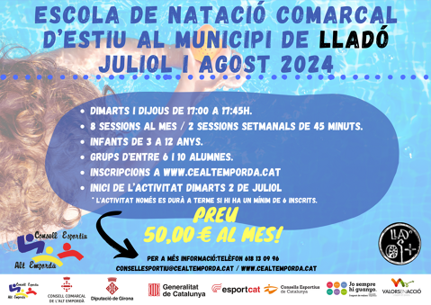 ESCOLA DE NATACIÓ COMARCAL D'ESTIU 2024