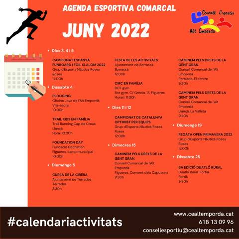 AGENDA ESPORTIVA COMARCAL 2024