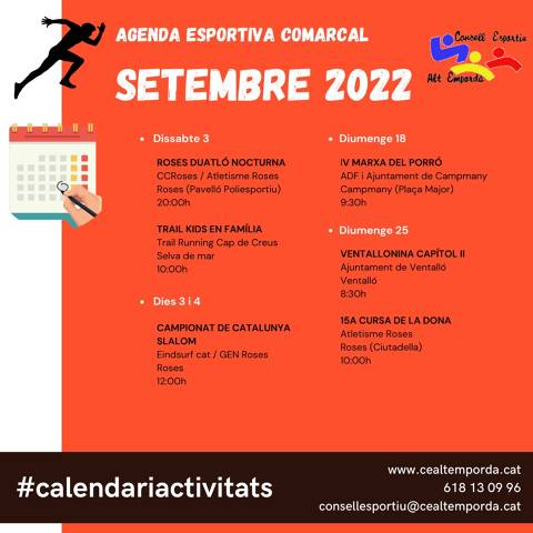 AGENDA ESPORTIVA COMARCAL 2024