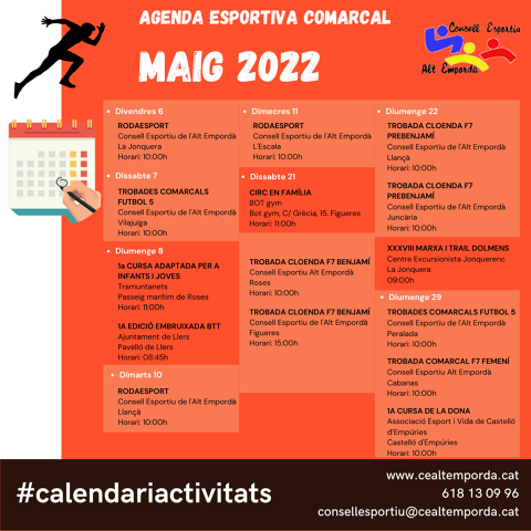 AGENDA ESPORTIVA COMARCAL 2024