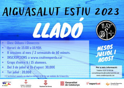 ESCOLA DE NATACIÓ COMARCAL D'ESTIU 2023