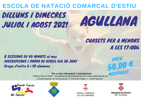 ESCOLA DE NATACIÓ COMARCAL D'ESTIU 2021