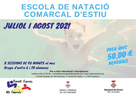 ESCOLA DE NATACIÓ COMARCAL D'ESTIU 2021