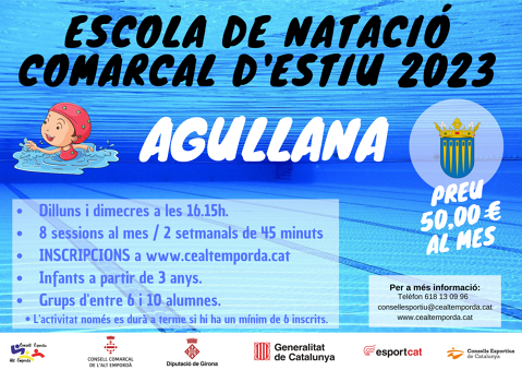 ESCOLA DE NATACIÓ COMARCAL D'ESTIU 2023
