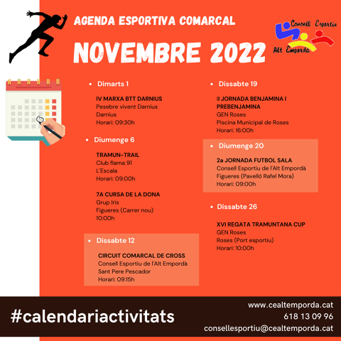 AGENDA ESPORTIVA COMARCAL 2025