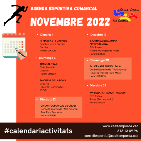 AGENDA ESPORTIVA COMARCAL 2024