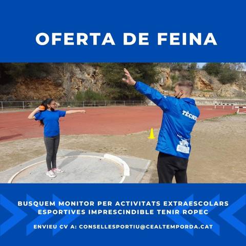 OFERTA FEINA MONITOR ESPORTIU