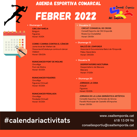 AGENDA ESPORTIVA COMARCAL 2025