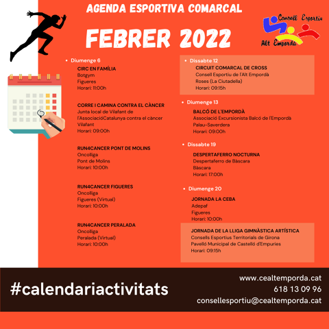 AGENDA ESPORTIVA COMARCAL 2024