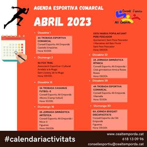 AGENDA ESPORTIVA COMARCAL 2025
