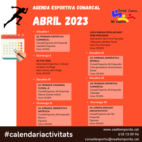 AGENDA ESPORTIVA COMARCAL 2024