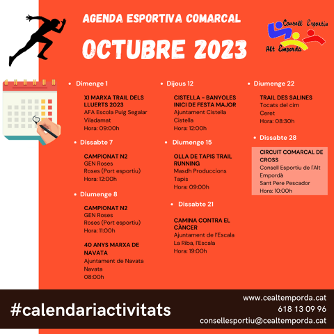AGENDA ESPORTIVA COMARCAL 2025