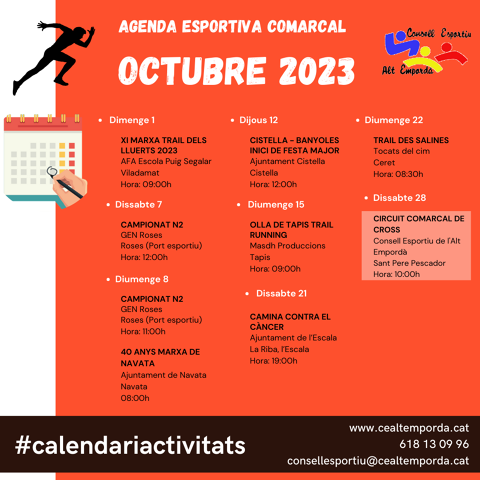 AGENDA ESPORTIVA COMARCAL 2024