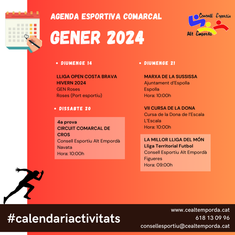 AGENDA ESPORTIVA COMARCAL 2025