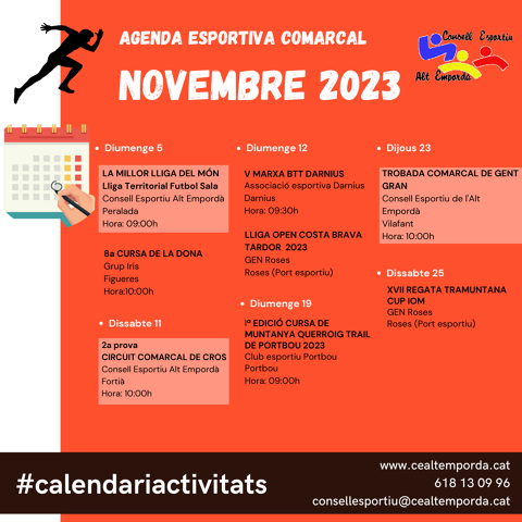 AGENDA ESPORTIVA COMARCAL 2025