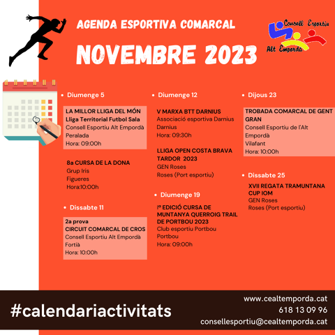 AGENDA ESPORTIVA COMARCAL 2024