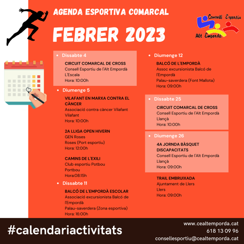 AGENDA ESPORTIVA COMARCAL 2025