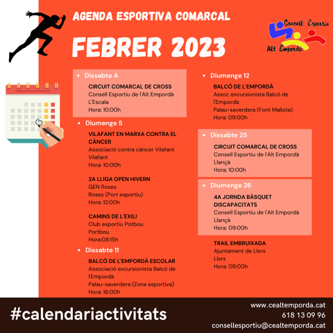 AGENDA ESPORTIVA COMARCAL 2024