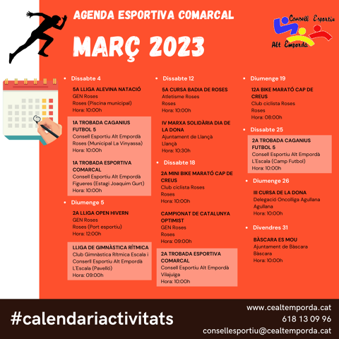 AGENDA ESPORTIVA COMARCAL 2025