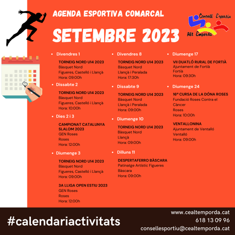 AGENDA ESPORTIVA COMARCAL 2025