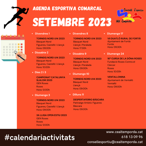 AGENDA ESPORTIVA COMARCAL 2024