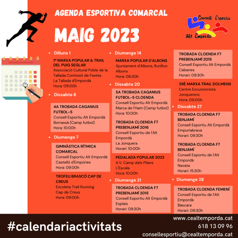 AGENDA ESPORTIVA COMARCAL 2024