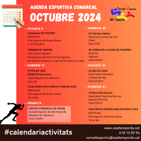AGENDA ESPORTIVA COMARCAL 2025