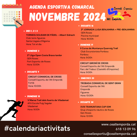 AGENDA ESPORTIVA COMARCAL 2025