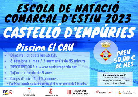 ESCOLA DE NATACIÓ COMARCAL D'ESTIU 2023