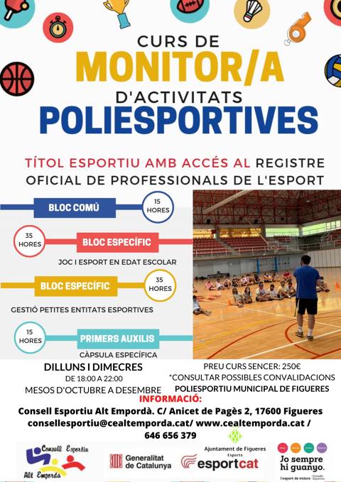 Curs de monitor d’activitats poliesportives