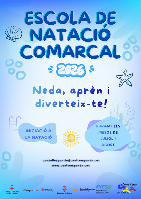 ESCOLA DE NATACIÓ COMARCAL D'ESTIU 2026