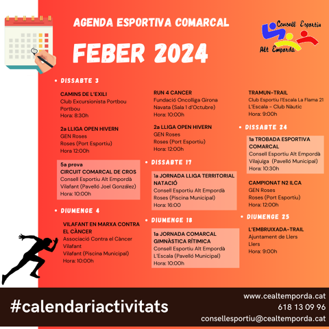 AGENDA ESPORTIVA COMARCAL 2025