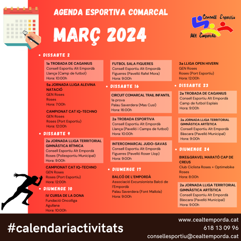 AGENDA ESPORTIVA COMARCAL 2025