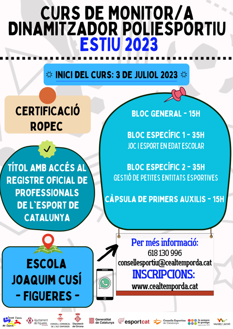 FORMACIÓ MONITOR DINAMITZADOR POLIESPORTIU - ESTIU 2023